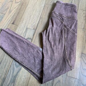 Lululemon Crushed Mauve/Brown High-Rise Leggings